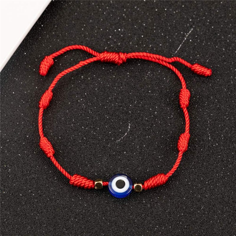 kelistom Handmade String Bracelet for Women Men Simple Red Black Braided Adjustable Charm Bracelets Minimalist Jewelry - Image 3